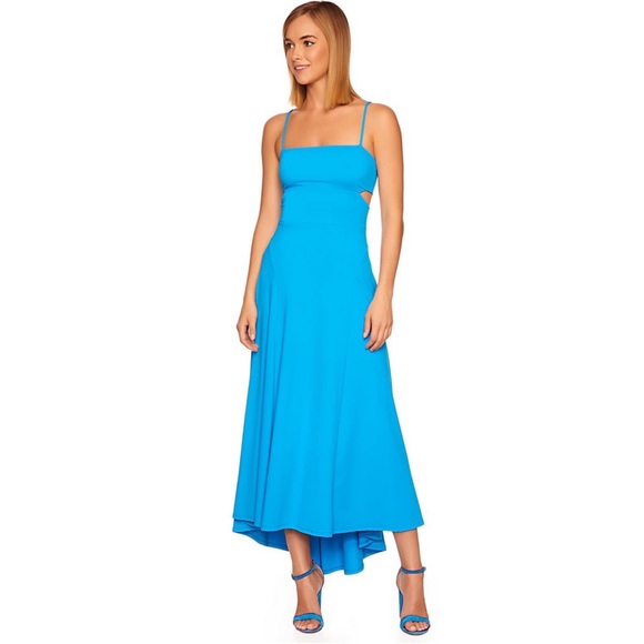 NWT SUSANA MONACO TURQUOISE BACK CUR OUT MAXI DRESS SZ SMALL - Picture 6 of 8